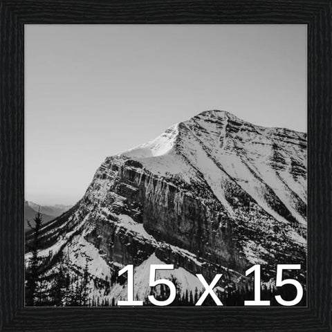 Frame It Easy 15 x 15 Black Grain Wood Frame (Derby)