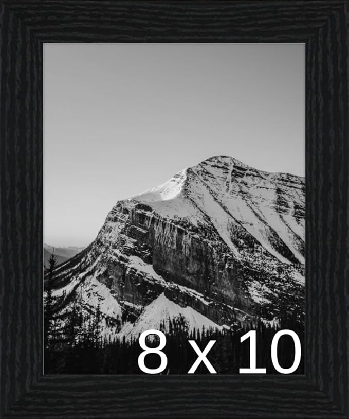 Frame It Easy 8 x 10 Black Grain Wood Frame (Derby)