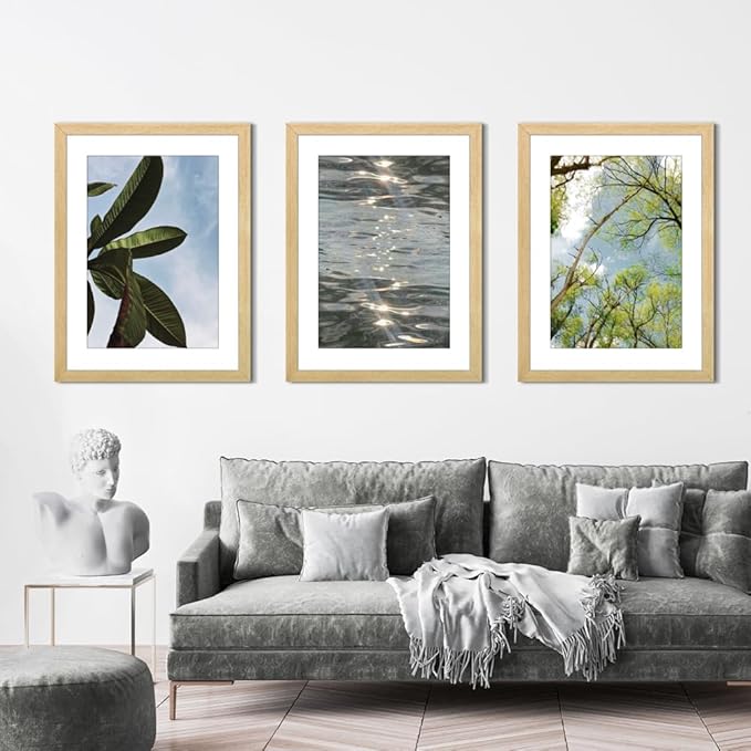 THREELOVE 20x28 Frame Wood Color, Display Picture 16x24 with mat or 20x28 Without mat, Photo Poster Picture Frame Wall Mounting Home Decor, 1-PCS