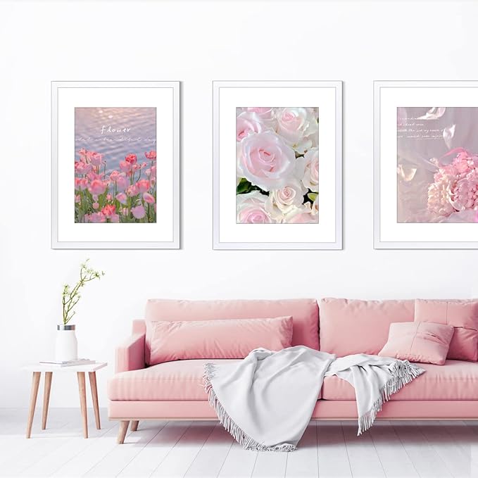 THREELOVE 14x22 Frame White, Display Picture 12x18 with mat or 14x22 Without mat, Photo Poster Picture Frame Wall Mounting Home Decor, 1-PCS