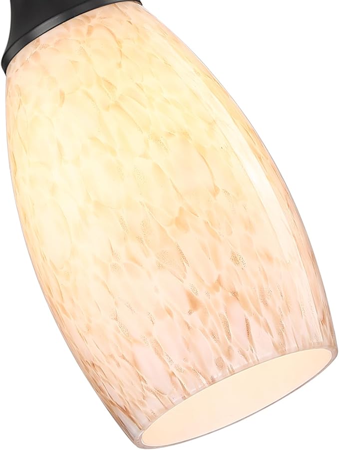 Milk Glass Pendant Lights for Kitchen Island mini Pendant Glass Hanging Light Art Glass lamp Shades with Black Adjustable Cord for Kitchen Over Sink,Hallway,Dining Room Bathroom