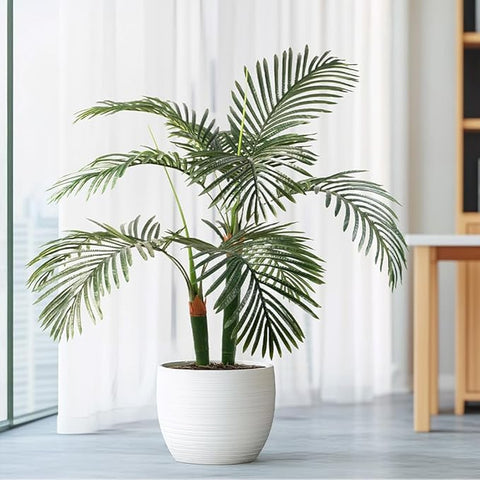 Artificial Palm Tree, Tall Tropical Palm Tree Faux Palm Plant for Indoor Outdoor Office House Living Room Home Decor