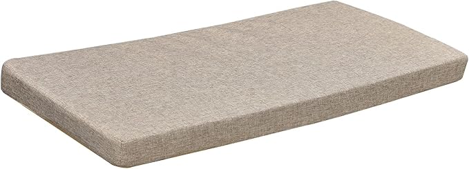 Bay Window Seat Cushions Indoor Furniture 40x14 Inch No Slip Washable Long Bench Cushion with Zipper, Light Khaki