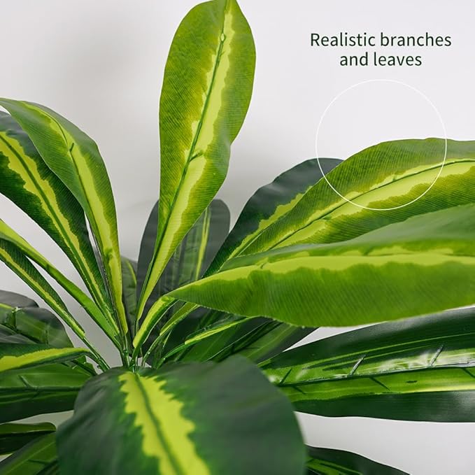 Melorca&Guilla Artificial Ferns for Outdoors,2PCS 35" Diam 30 Leaves Large Fake Ferns,Faux Ferns Outdoor for Shop Garden Office Porch Windowsill Entrance Home Décor