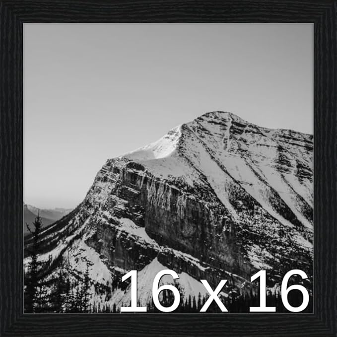 Frame It Easy 16 x 16 Black Grain Wood Frame (Derby)