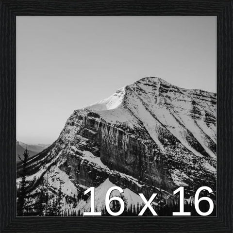 Frame It Easy 16 x 16 Black Grain Wood Frame (Derby)