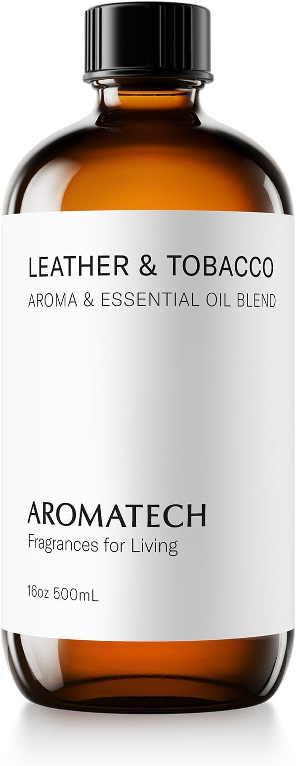 AromaTech Leather & Tobacco Aroma Oil for Scent Diffuser - 500 Milliliter
