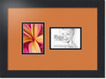 ArtToFrames Collage Photo Frame Double Mat with 2 - 3.5x5 Openings and Satin Black Frame