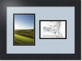 ArtToFrames Collage Photo Frame Double Mat with 1 - 3.5x5^ 4x6 Openings and Satin Black Frame