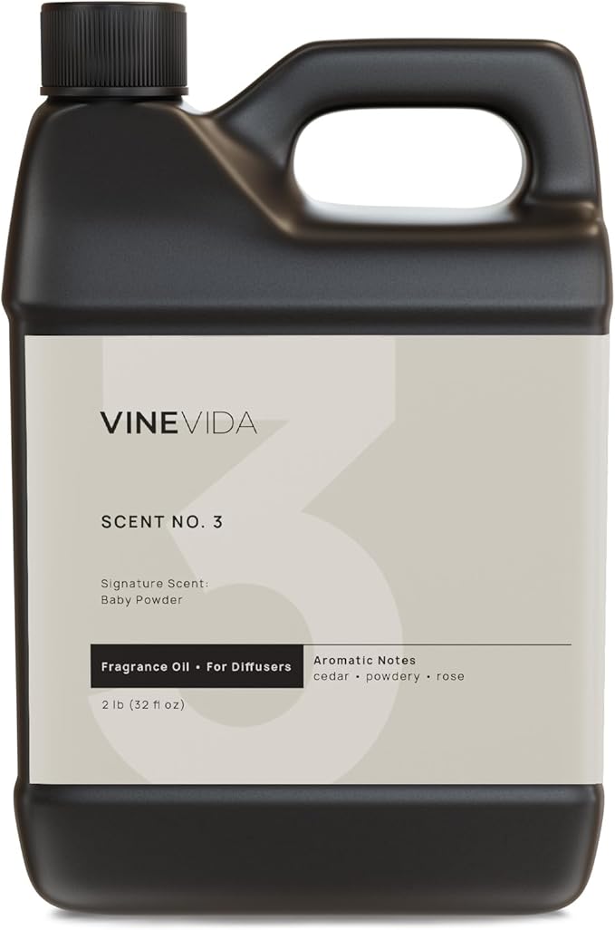VINEVIDA [32 Fl Oz] Baby Powder Fragrance Oil for Cold Air Diffusers, Essential Oils for Diffuser Oil Refill & Air Freshener Room Spray