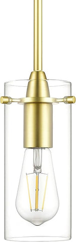Satin Brass Pendant Lights Kitchen Island - Small Clear Glass Pendant Light Fixture