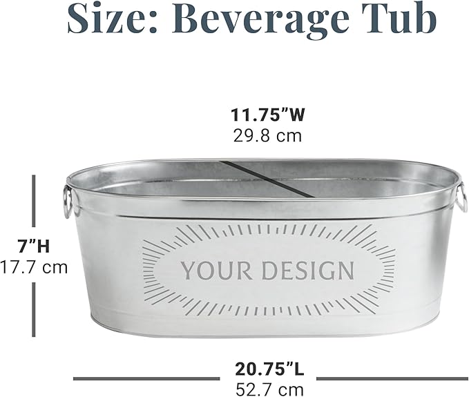 Let's Make Memories Personalized Beverage Tub - Christmas Party - Wonderful Time Of Year - Metal - Engraved - 5.5 Gallons