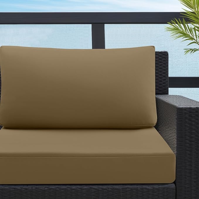 idee-home Outdoor Cushions for Patio Furniture, Outdoor Seat Cushion, Waterproof Hampton Bay Deep Seat Replacement Couch Chair Cushions for Garden Lawn Backyard Deck, 28.5 x 28.5