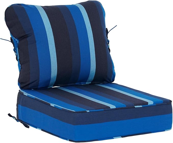 Sundale Outdoor Sunbrella Deep Seat Cushions, Patio Acrylic Sectional Sofa Couches Cushion and Pillow, Water-Resistant Furniture Replacement Cushions, 23 x 26 x 4 inches - Gateway Indigo