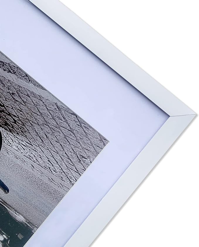 Art Emotion White 16x24 Picture Frame Display 12x18 Pictures with Mat or 16x24 without Mat, Horizontal and Vertical for Wall- 4 packs.