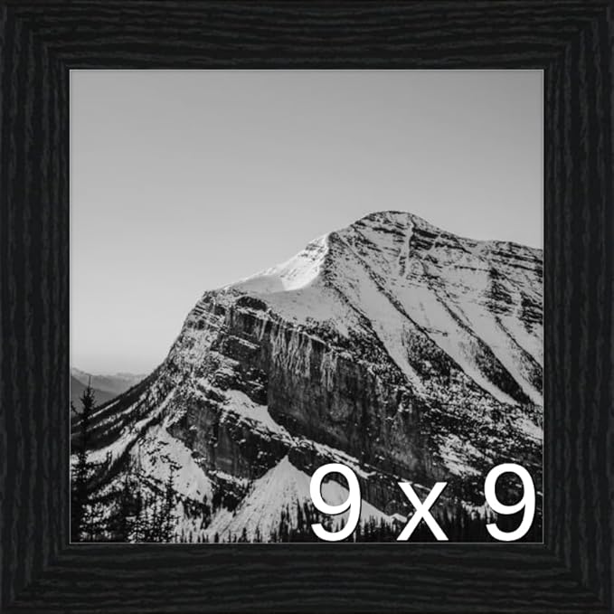 Frame It Easy 9 x 9 Black Grain Wood Frame (Derby)