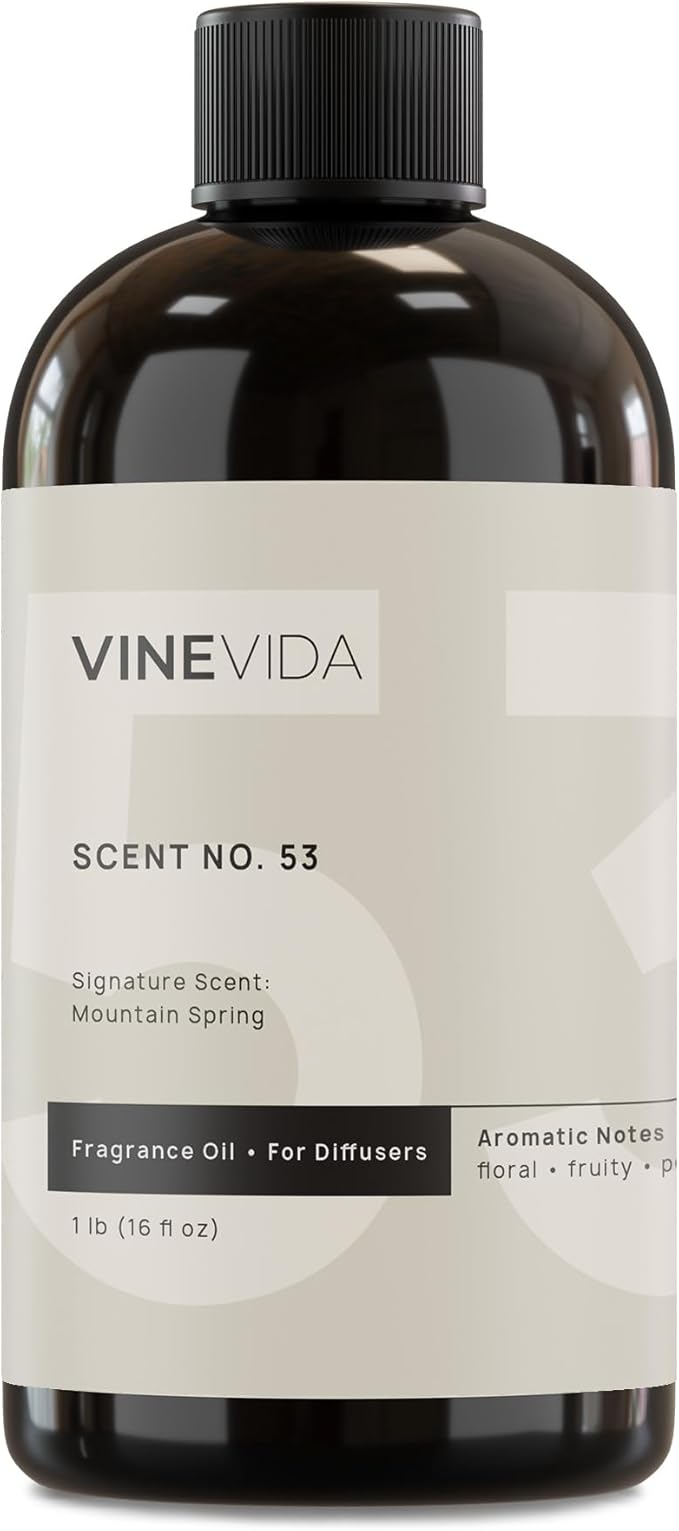 VINEVIDA [16 Fl Oz] Mountain Spring Fragrance Oil for Cold Air Diffusers, Essential Oils for Diffuser Oil Refill & Air Freshener Room Spray