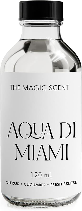 Aqua di Miami Diffuser Oil - Hotel & Home Luxury Scents - Diffuser Oil Scents for Home Designed for Use in All Diffusers - 4 fl oz, 120 mL