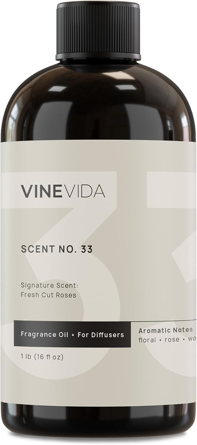 VINEVIDA [16 Fl Oz] Fresh Cut Roses Fragrance Oil for Cold Air Diffusers, Essential Oils for Diffuser Oil Refill & Air Freshener Room Spray