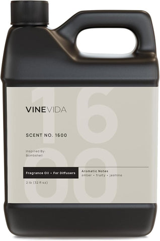 VINEVIDA [32 Fl Oz] Scent NO. 1600 Fragrance Oil for Cold Air Diffusers, Aromatic Notes of Amber Fruity Jasmine, Essential Oils for Diffuser Oil Refill & Air Freshener Room Spray