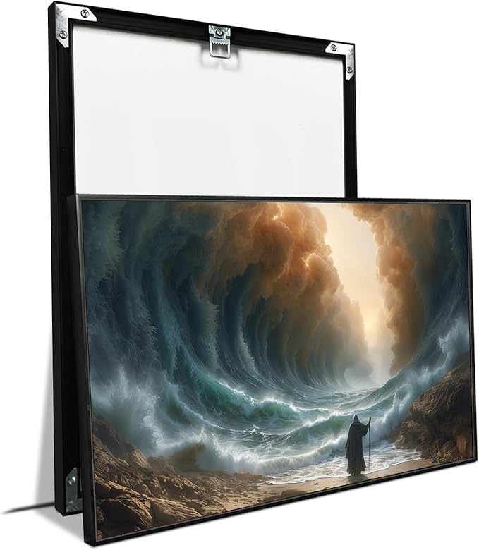 Christian Wall Art Print, Religious Scripture Biblical Decor, Faith-Based Inspirational Landscape with Cross, Digital Printed Canvas Poster for Church, Home Chapel, Prayer Room Decor