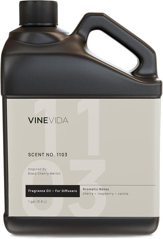 VINEVIDA [Gallon (128 Fl Oz)] Scent NO. 1103 Fragrance Oil for Cold Air Diffusers, Aromatic Notes of Cherry Raspberry Vanila, Essential Oils for Diffuser Oil Refill & Air Freshener Room Spray