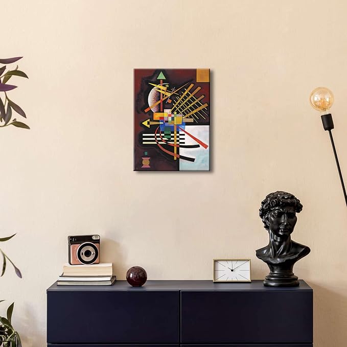 Wieco Art Canvas Prints Above and Left,1925 by Wassily Kandinsky Classic Art Reproductions Canvas Wall Art for Home Decoration