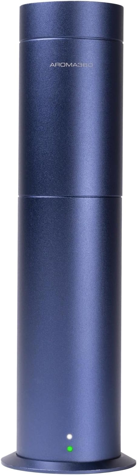 Aroma360-Mini Pro Scent Diffuser-Aroma Diffuser for Essential Oils-Cold-Air Diffusion-600sq.ft. Coverage-Waterless Air Diffuser-Blue-Works Exclusively with Pro Pod Bottles