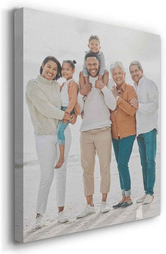 Renditions Gallery Set of 9, 11X14 Custom Photo Prints with Real Wood Picture Frames. Create Personalized Photos with Peel & Stick Photo Frames. Wrapped Canvas