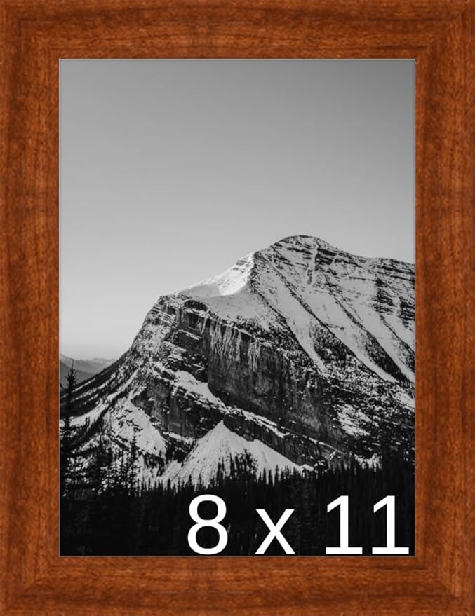 Frame It Easy 8 1/2 x 11 Russet Wood Frame (Derby)