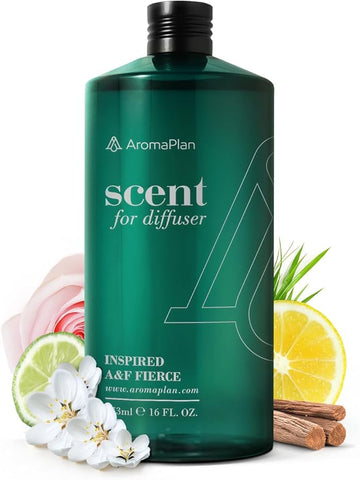 AromaPlan Hotel Scents Inspired by A+F Fierce 16 Fl Oz (473ml), Home Luxury Aroma & Hotel Diffuser Oil- Hotel Diffuser Oil for Aromatherapy- USA Made, Bigger Bottle, Bolder Aroma & Longer Lasting