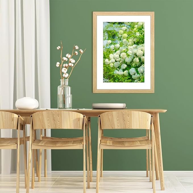 THREELOVE 22x28 Frame Wood Color, Display Picture 18x24 with mat or 22x28 Without mat, Photo Poster Picture Frame Wall Mounting Home Decor, 1-PCS