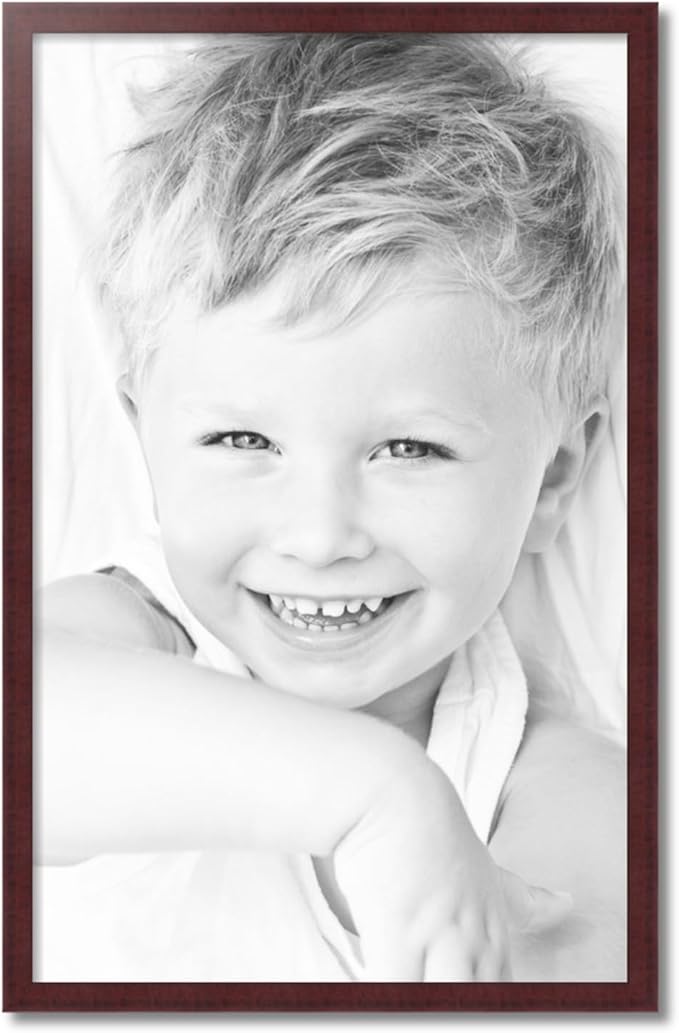 ArtToFrames 24x38 Inch Red Picture Frame, This 1.25 Inch Custom MDF Poster Frame is Cherry, Great for Your Art or Photos - Comes with Economy Acrylic