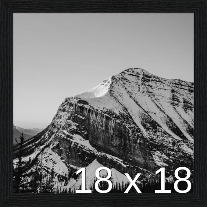 Frame It Easy 18 x 18 Black Grain Wood Frame (Derby)