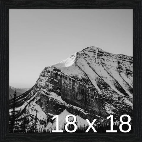 Frame It Easy 18 x 18 Black Grain Wood Frame (Derby)
