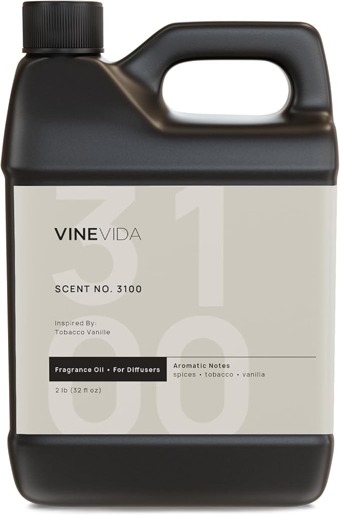 VINEVIDA [32 Fl Oz] Scent NO. 3100 Fragrance Oil for Cold Air Diffusers, Aromatic Notes of Spices Tobacco Vanilla, Essential Oils for Diffuser Oil Refill & Air Freshener Room Spray