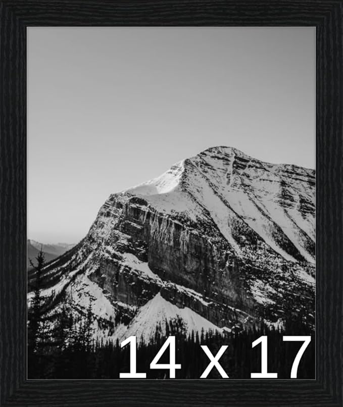 Frame It Easy 14 x 17 Black Grain Wood Frame (Derby)