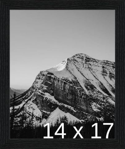 Frame It Easy 14 x 17 Black Grain Wood Frame (Derby)
