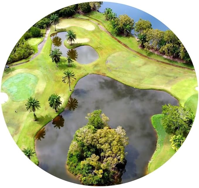 Golf Course Canvas Wall Art for Living Room Bedroom Bathroom Home Decorations Golf Course and Lake Picture Poster Prints Artwork Framed Ready to Hang(24''H x 36''W)