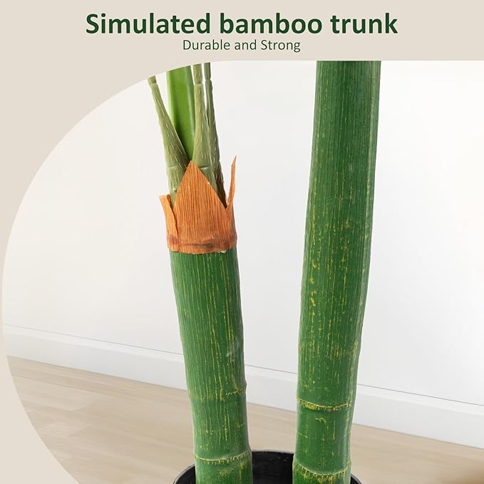 Artificial Palm Tree, Tall Tropical Palm Tree Faux Palm Plant for Indoor Outdoor Office House Living Room Home Decor