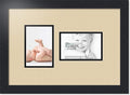 ArtToFrames Collage Photo Frame Double Mat with 2 - 4x6 Openings and Satin Black Frame