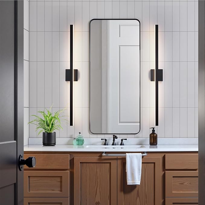 KAISITE Black Vanity Light for Bathroom Above Mirror 39 inch LED 5CCT Bathroom Lighting Fixtures Dimmable Modern Bath Wall Light Fixture Over Mirror