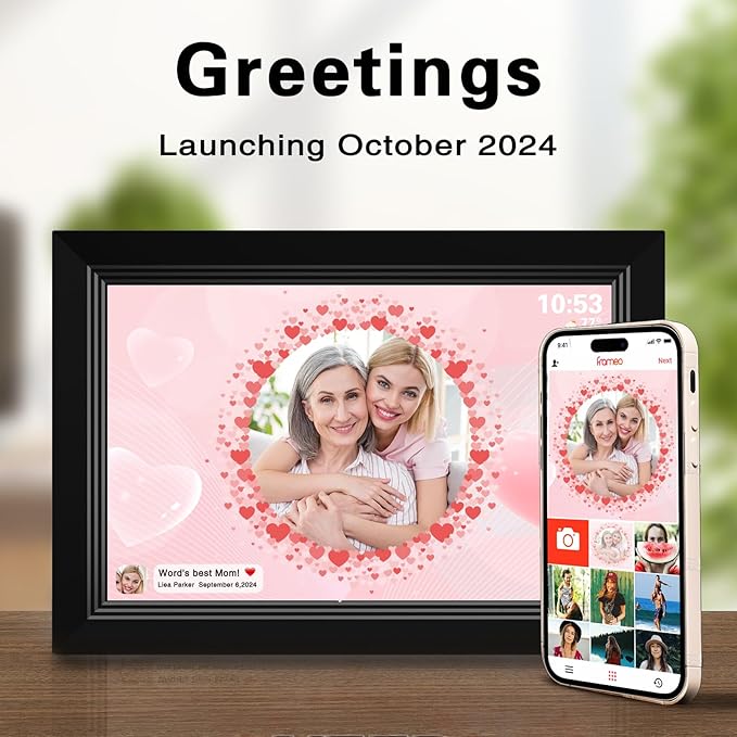 FRAMEO Digital Picture Frame- 10.1inch Digital Photo Frame with 1080 IPS Touch Screen HD Disply,Built-in 32GB Storage,Wall-Mounted,Digital Frame Share Photos and Videos via FRAMEO App