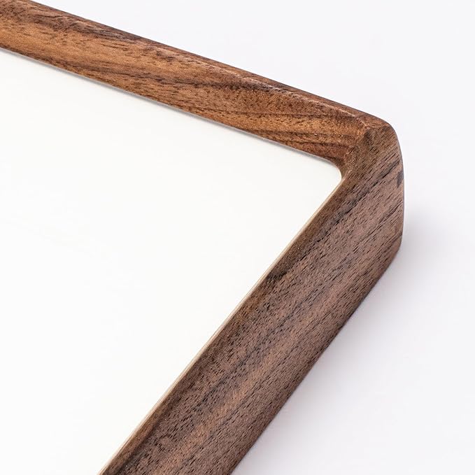 10x10 Square Picture Frame in Natural Walnut Wood, Solid Wooden Frames matted to 6x6/8x8, Gallery Frames for Wall Mount or Tabletop Display