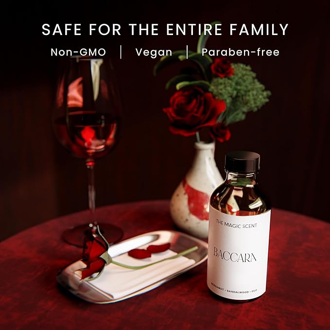 Baccara Diffuser Oil - Hotel & Home Luxury Scents Inspired by Baccarat Rouge - Diffuser Oil Scents for Home Designed for Use in All Diffusers - 4 fl oz, 120 mL