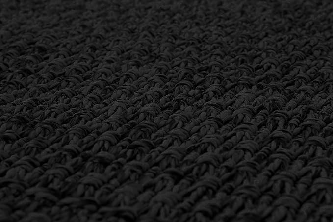 Easy Jute Rugs 4x6 Dark Gray Color Living Room Indoor Outdoor Area Rug for Farmhouse Patio and Kitchen Rug High Traffic Washable Easy to Clean Solid Boho Woven Design Outside Carpet (4 x 6)