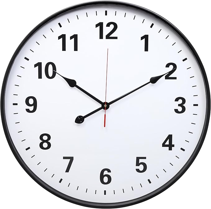 Metal Indoor Outdoor Wall Clock 24IN Rust Color, Retro Silent Quartz Battery Operated, Decorative for Patio, Kitchen, Living Room, Bedroom, Pool