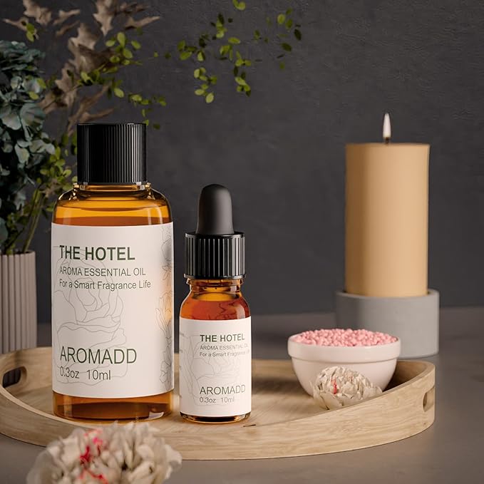 Aromadd Hotel Scents Diffuser Oil The Hotel, Luxury Essential Oils for Waterless Diffuser, Aromatherapy Hotel Diffuser Oil for Home & Office, Long-Lasting Air Freshener - 3.38 fl oz (100 mL)