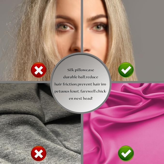 Mulberry Silk Pillow Cases Standard Size Silk Pillowcase with Zipper Soft Breathable Smooth Cooling Satin Silk Pillow Covers for Sleeping for Hair and Skin (Hot Pink,20"X 26",1Pcs)
