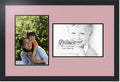 ArtToFrames Collage Photo Frame Double Mat with 2-8x12 Openings with Satin Black Frame and Seashell mat.